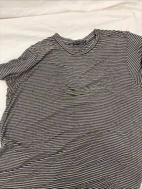 Brandy Melville Black & White Striped T-Shirt Dress